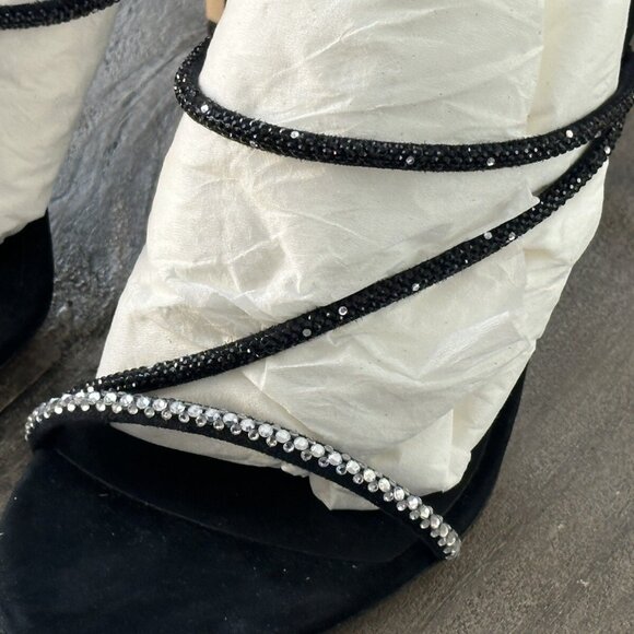 Giuseppe Zanotti Women's US Size 8.5 Embellished High Heel Slide Sandals Black - Picture 7 of 16